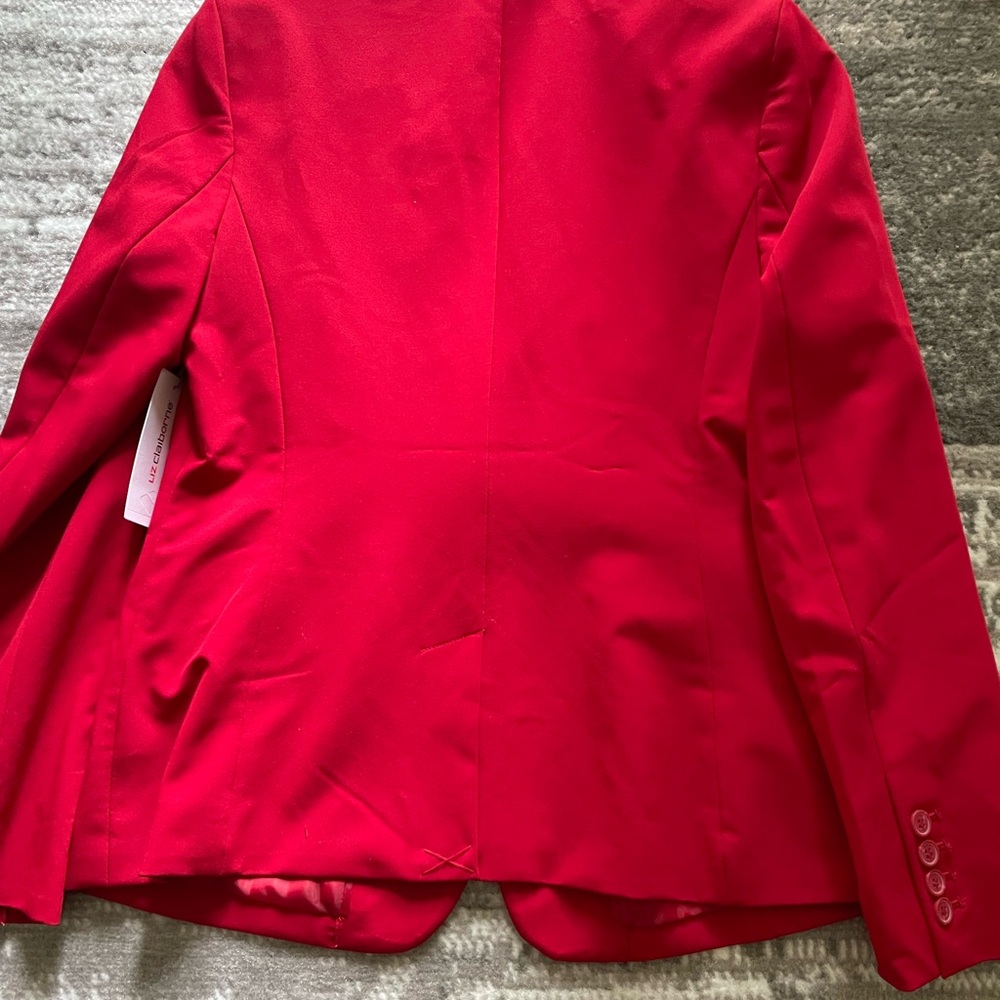 Brand New Beautiful Red Tailored Blazer - Classic Single-Button - Picture 3 of 3